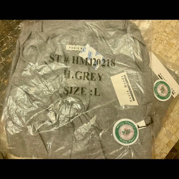 ❣️SALE! 3/$25❣️ Heather Grey Hacci Open Duster Vest NWT - Picture 5 of 7